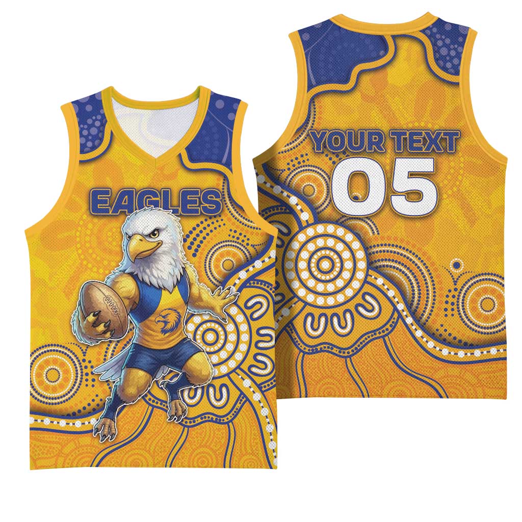 Custom Eagles Football Basketball Jersey Aboriginal Dot Art Pattern
