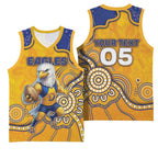 Custom Eagles Football Basketball Jersey Aboriginal Dot Art Pattern