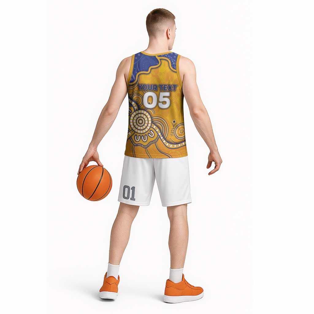 Custom Eagles Football Basketball Jersey Aboriginal Dot Art Pattern