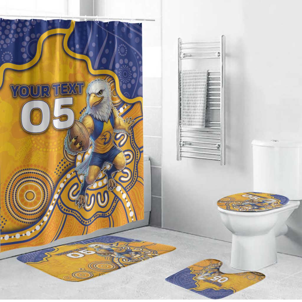 Custom Eagles Football Bathroom Set Aboriginal Dot Art Pattern