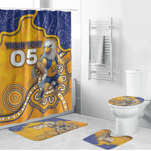 Custom Eagles Football Bathroom Set Aboriginal Dot Art Pattern