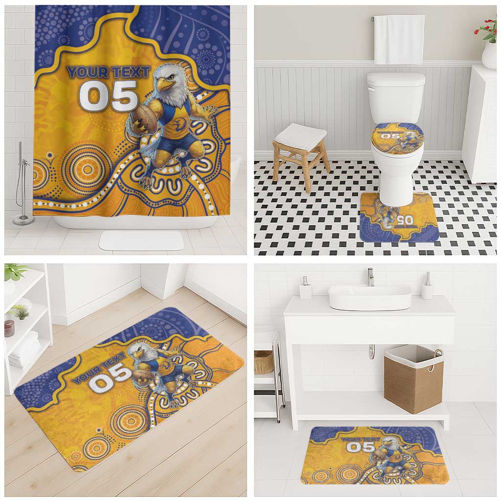 Custom Eagles Football Bathroom Set Aboriginal Dot Art Pattern