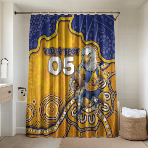 Custom Eagles Football Bathroom Set Aboriginal Dot Art Pattern