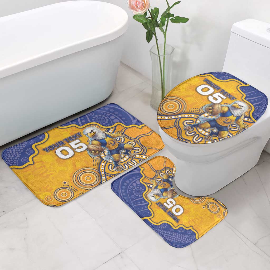 Custom Eagles Football Bathroom Set Aboriginal Dot Art Pattern