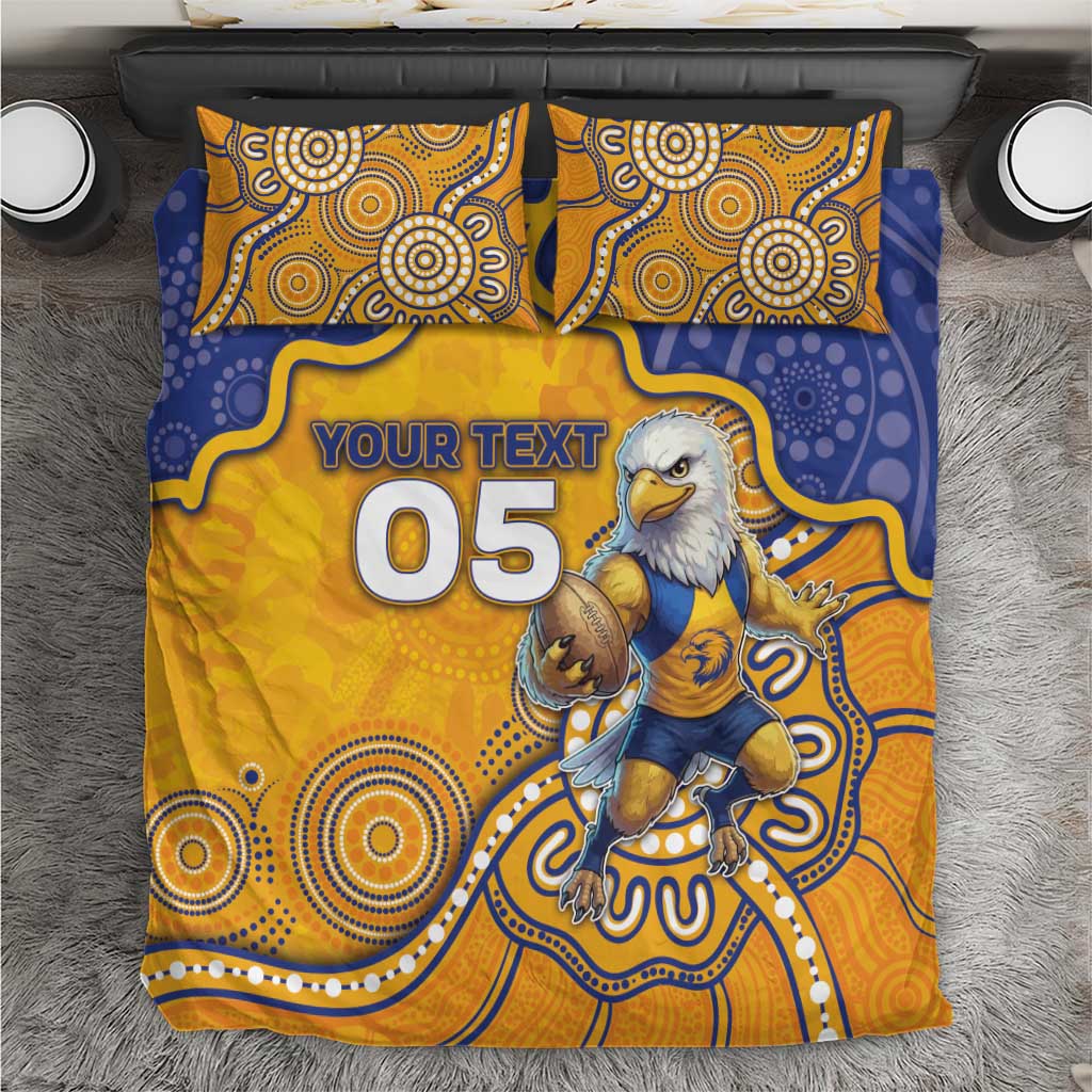 Custom Eagles Football Bedding Set Aboriginal Dot Art Pattern
