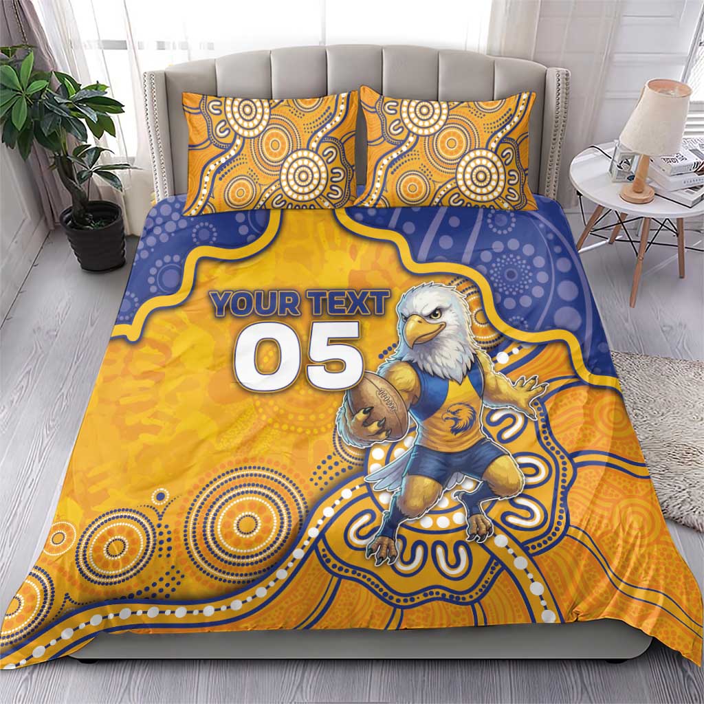 Custom Eagles Football Bedding Set Aboriginal Dot Art Pattern