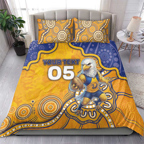 Custom Eagles Football Bedding Set Aboriginal Dot Art Pattern