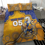 Custom Eagles Football Bedding Set Aboriginal Dot Art Pattern