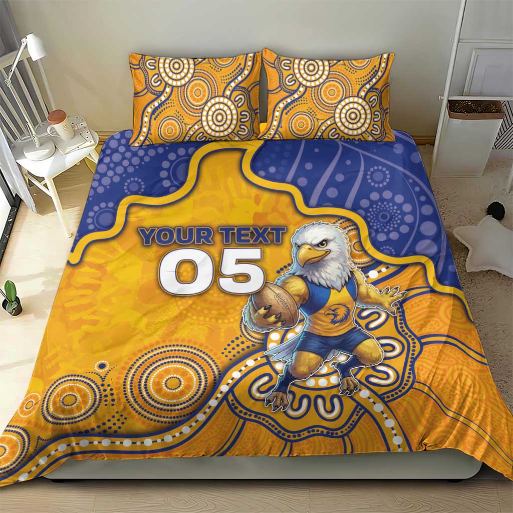 Custom Eagles Football Bedding Set Aboriginal Dot Art Pattern