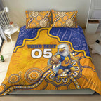 Custom Eagles Football Bedding Set Aboriginal Dot Art Pattern