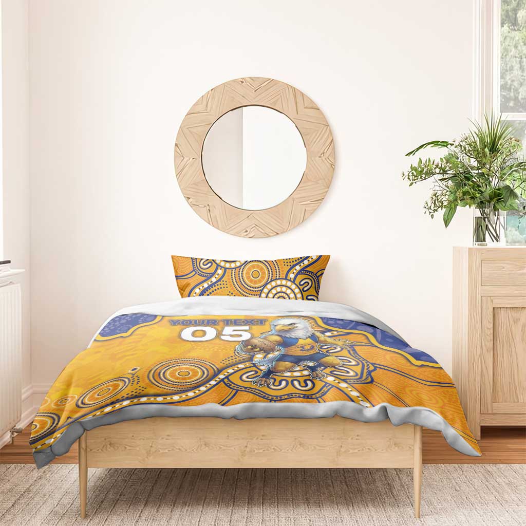 Custom Eagles Football Bedding Set Aboriginal Dot Art Pattern