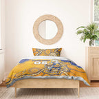 Custom Eagles Football Bedding Set Aboriginal Dot Art Pattern