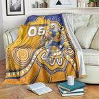 Custom Eagles Football Blanket Aboriginal Dot Art Pattern