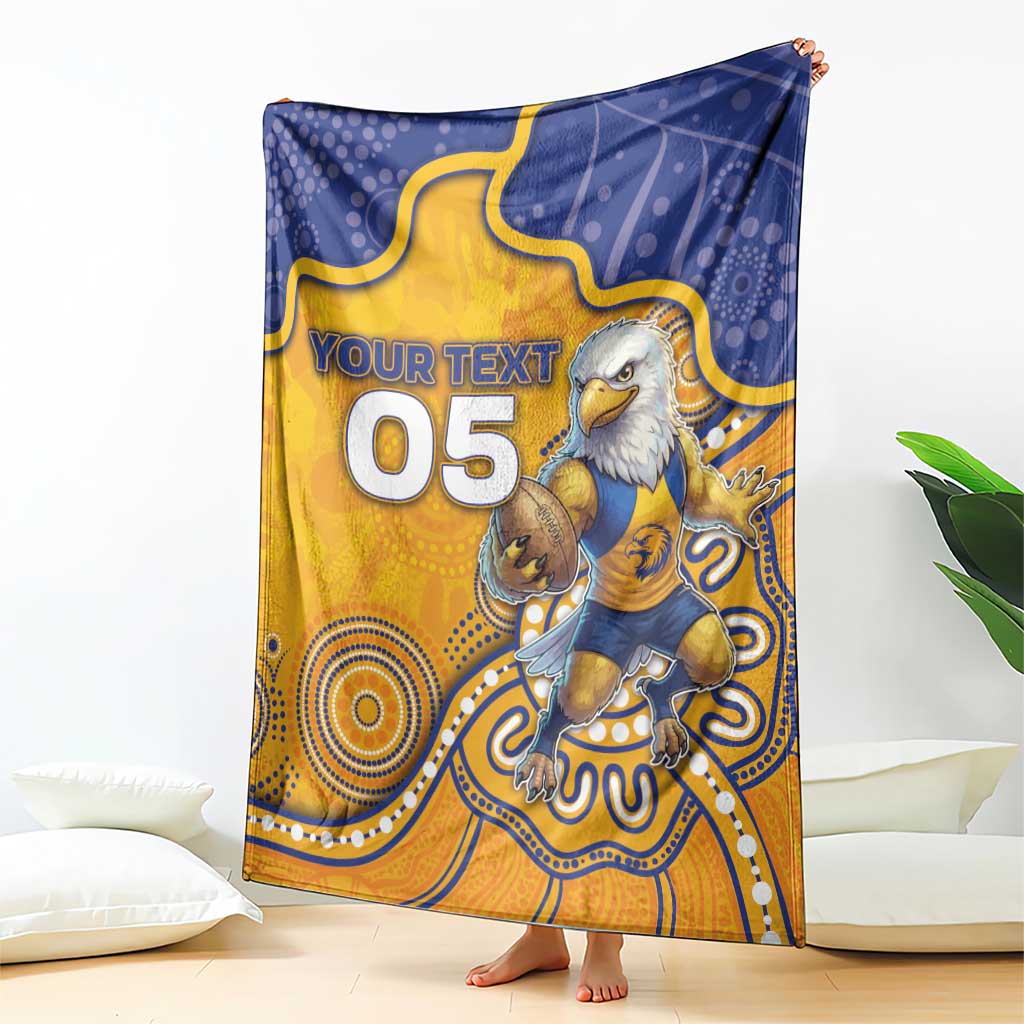 Custom Eagles Football Blanket Aboriginal Dot Art Pattern