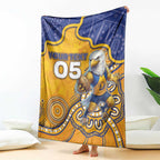 Custom Eagles Football Blanket Aboriginal Dot Art Pattern