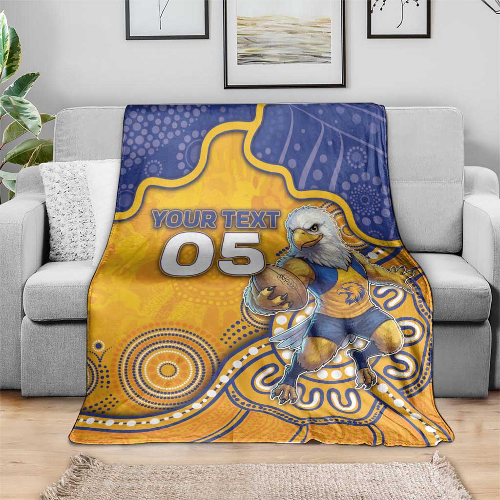 Custom Eagles Football Blanket Aboriginal Dot Art Pattern
