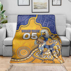 Custom Eagles Football Blanket Aboriginal Dot Art Pattern