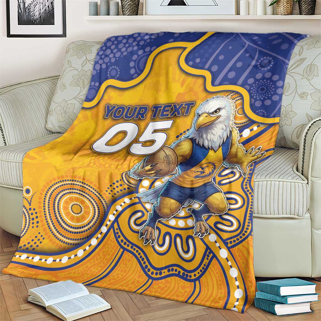 Custom Eagles Football Blanket Aboriginal Dot Art Pattern