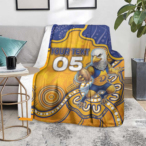Custom Eagles Football Blanket Aboriginal Dot Art Pattern