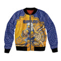 Custom Eagles Football Bomber Jacket Aboriginal Dot Art Pattern