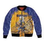 Custom Eagles Football Bomber Jacket Aboriginal Dot Art Pattern