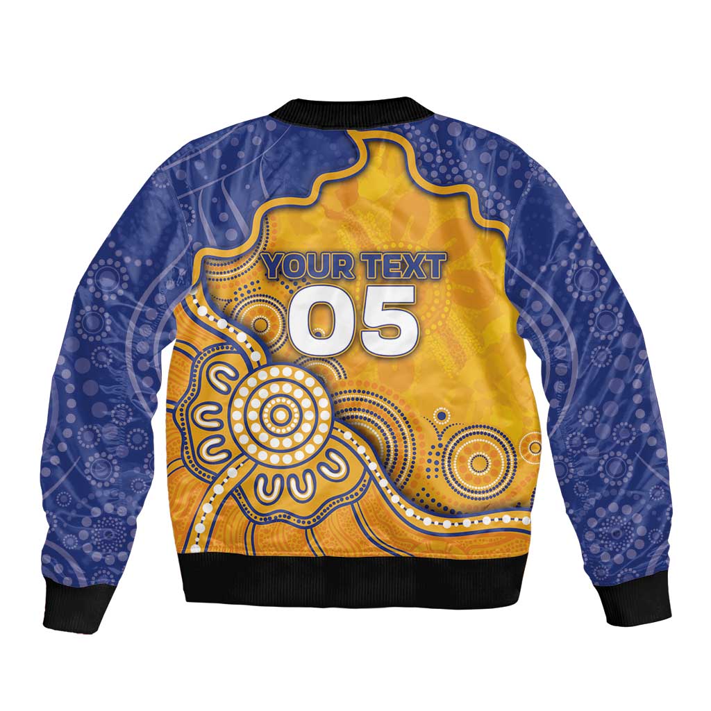 Custom Eagles Football Bomber Jacket Aboriginal Dot Art Pattern