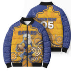 Custom Eagles Football Bomber Puffer Jacket Aboriginal Dot Art Pattern