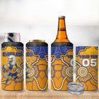 Custom Eagles Football 4 in 1 Can Cooler Tumbler Aboriginal Dot Art Pattern