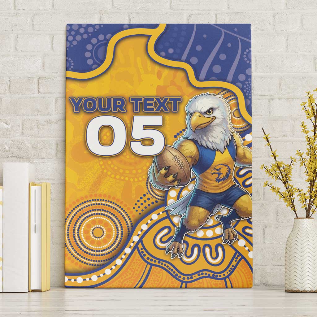 Custom Eagles Football Canvas Wall Art Aboriginal Dot Art Pattern