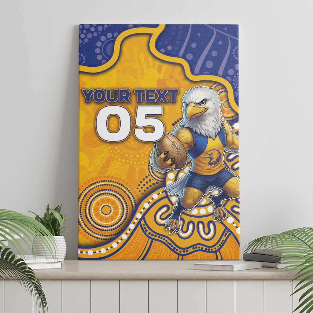 Custom Eagles Football Canvas Wall Art Aboriginal Dot Art Pattern