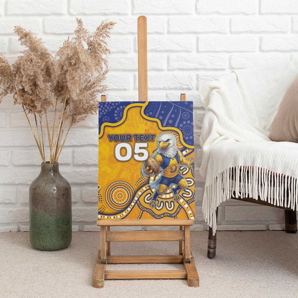 Custom Eagles Football Canvas Wall Art Aboriginal Dot Art Pattern