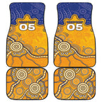 Custom Eagles Football Car Mats Aboriginal Dot Art Pattern