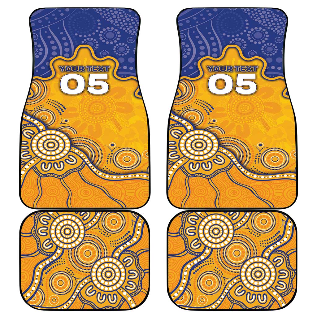 Custom Eagles Football Car Mats Aboriginal Dot Art Pattern