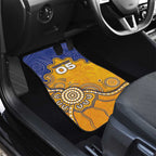 Custom Eagles Football Car Mats Aboriginal Dot Art Pattern