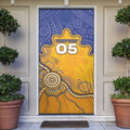 Custom Eagles Football Door Cover Aboriginal Dot Art Pattern