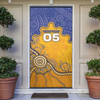 Custom Eagles Football Door Cover Aboriginal Dot Art Pattern