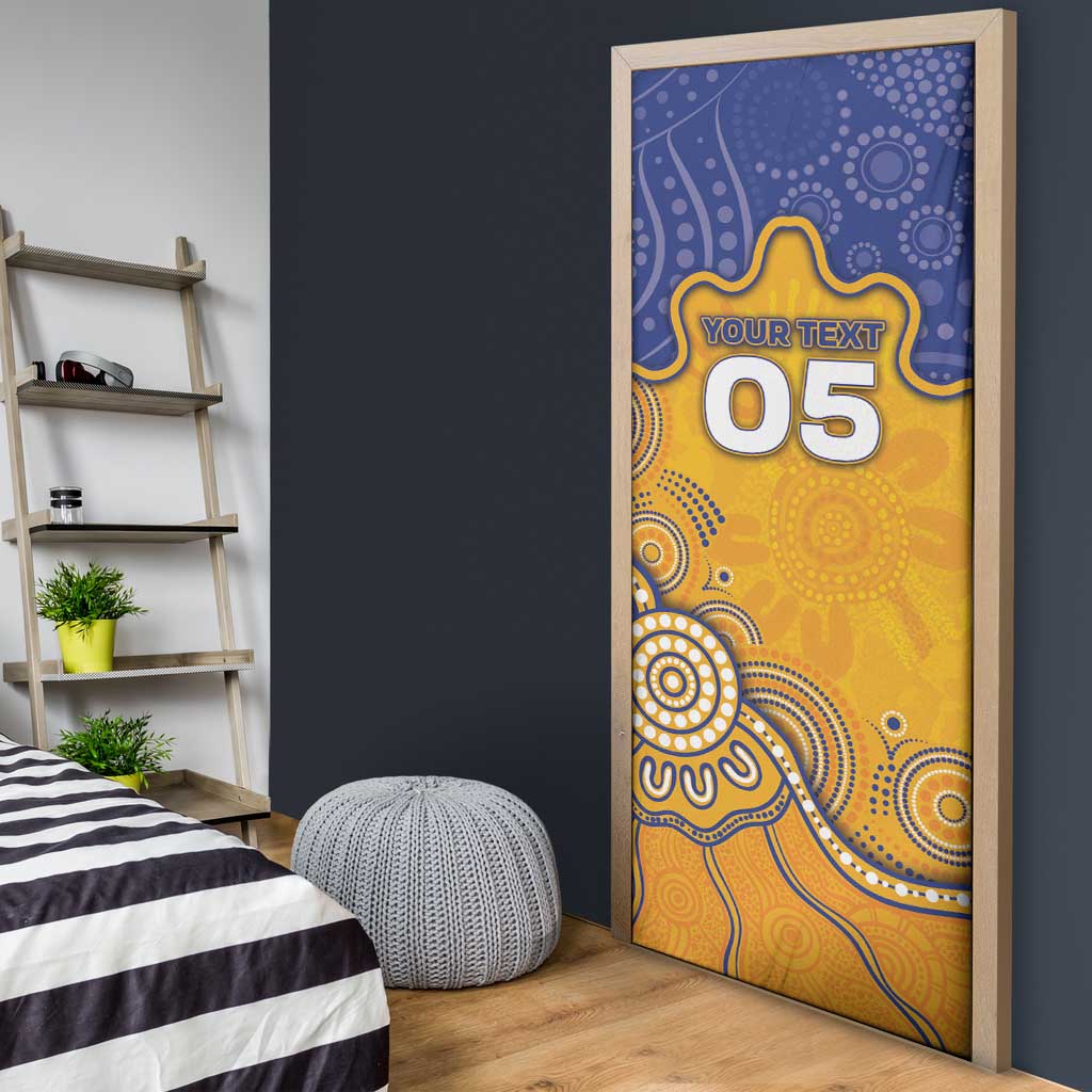 Custom Eagles Football Door Cover Aboriginal Dot Art Pattern