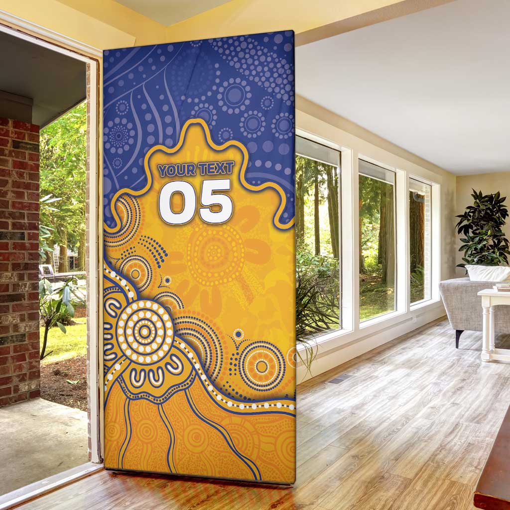 Custom Eagles Football Door Cover Aboriginal Dot Art Pattern