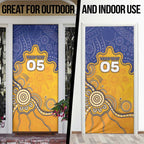 Custom Eagles Football Door Cover Aboriginal Dot Art Pattern