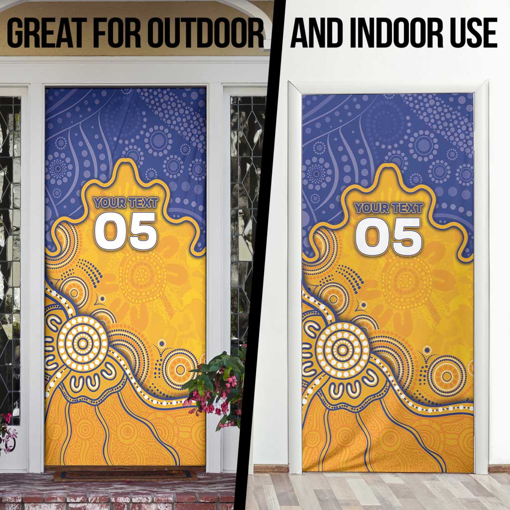 Custom Eagles Football Door Cover Aboriginal Dot Art Pattern