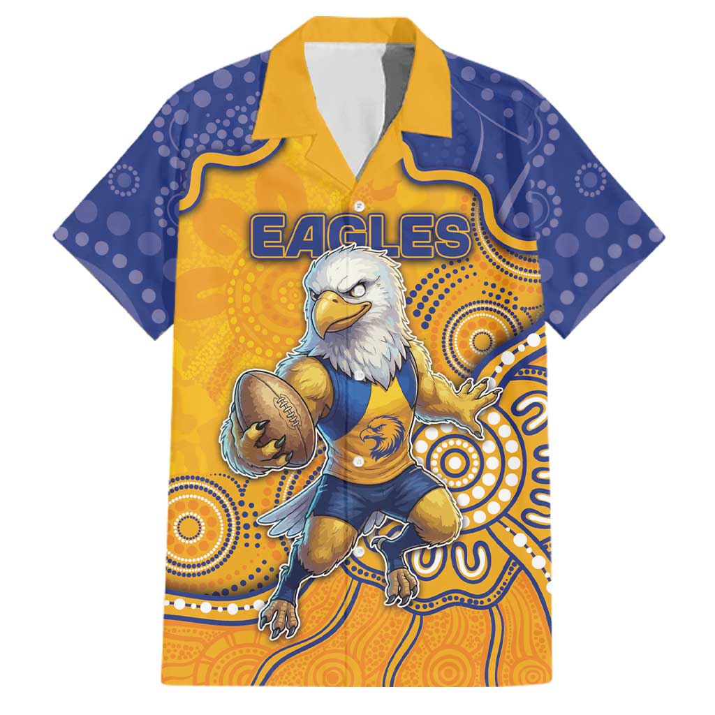 Custom Eagles Football Family Matching Mermaid Dress and Hawaiian Shirt Aboriginal Dot Art Pattern