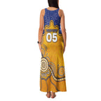 Custom Eagles Football Family Matching Tank Maxi Dress and Hawaiian Shirt Aboriginal Dot Art Pattern