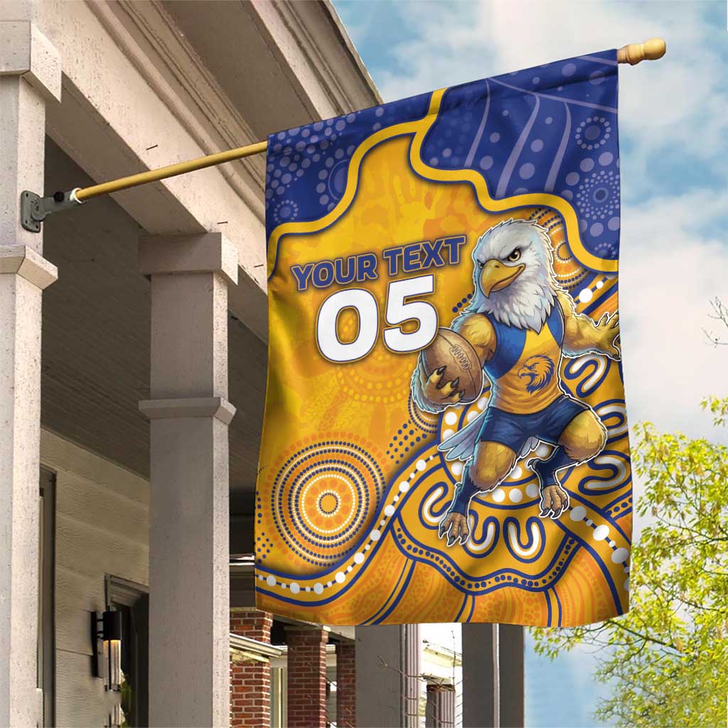 Custom Eagles Football Garden Flag Aboriginal Dot Art Pattern