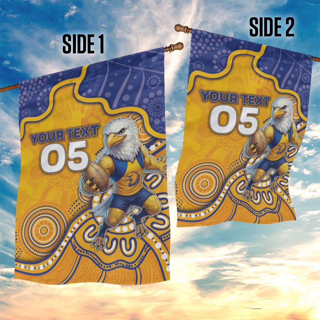 Custom Eagles Football Garden Flag Aboriginal Dot Art Pattern
