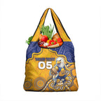 Custom Eagles Football Grocery Bag Aboriginal Dot Art Pattern