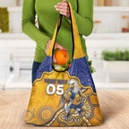 Custom Eagles Football Grocery Bag Aboriginal Dot Art Pattern