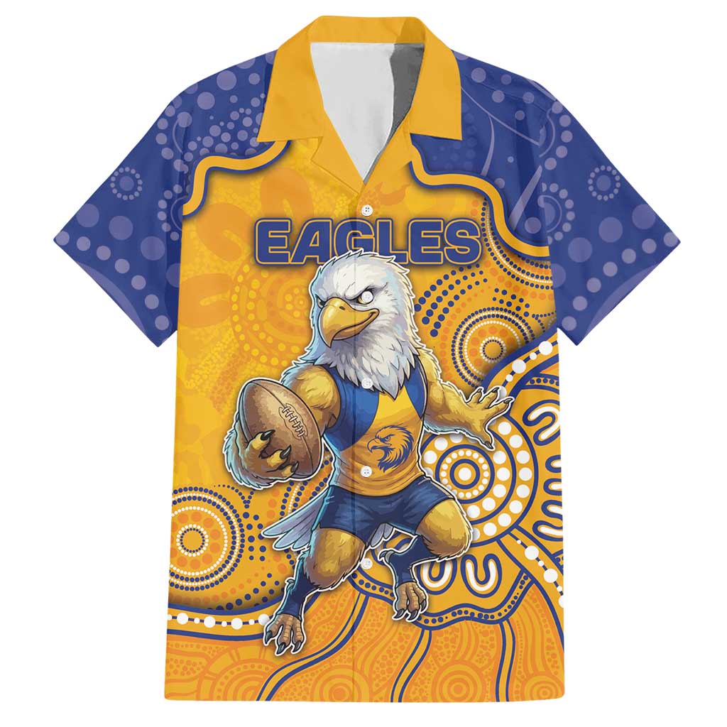 Custom Eagles Football Hawaiian Shirt Aboriginal Dot Art Pattern