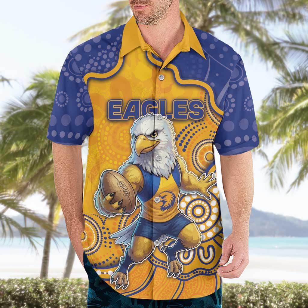 Custom Eagles Football Hawaiian Shirt Aboriginal Dot Art Pattern