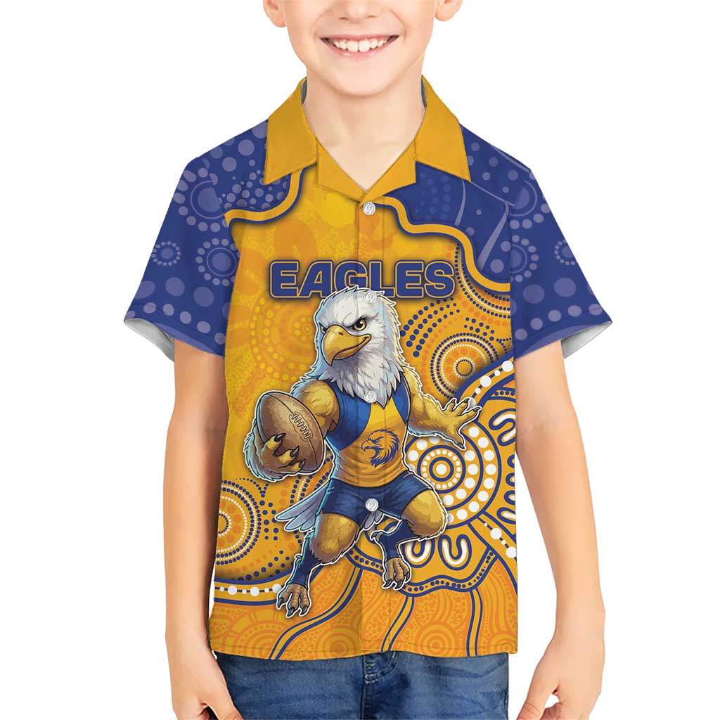 Custom Eagles Football Hawaiian Shirt Aboriginal Dot Art Pattern