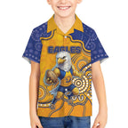 Custom Eagles Football Hawaiian Shirt Aboriginal Dot Art Pattern